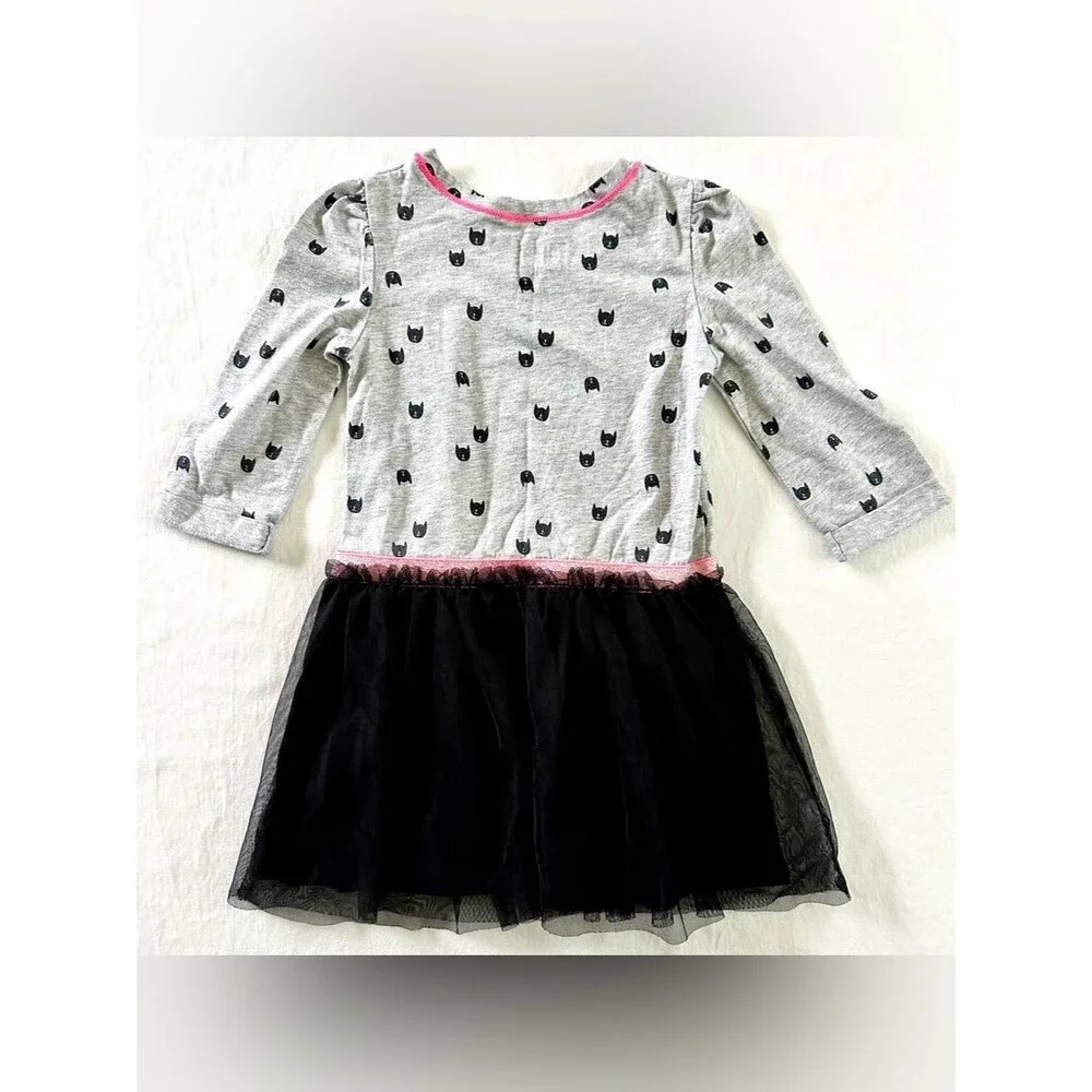 Circo Girls Cat & Bat 3/4 Sleeve Tutu Dresses Lot of 2 Pink & Black Size 5T